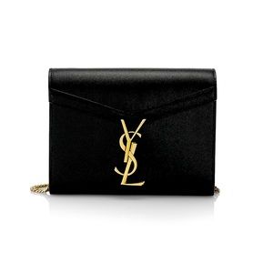 Yves Saint Laurent - Cassandra Leather Wallet-On-Chain